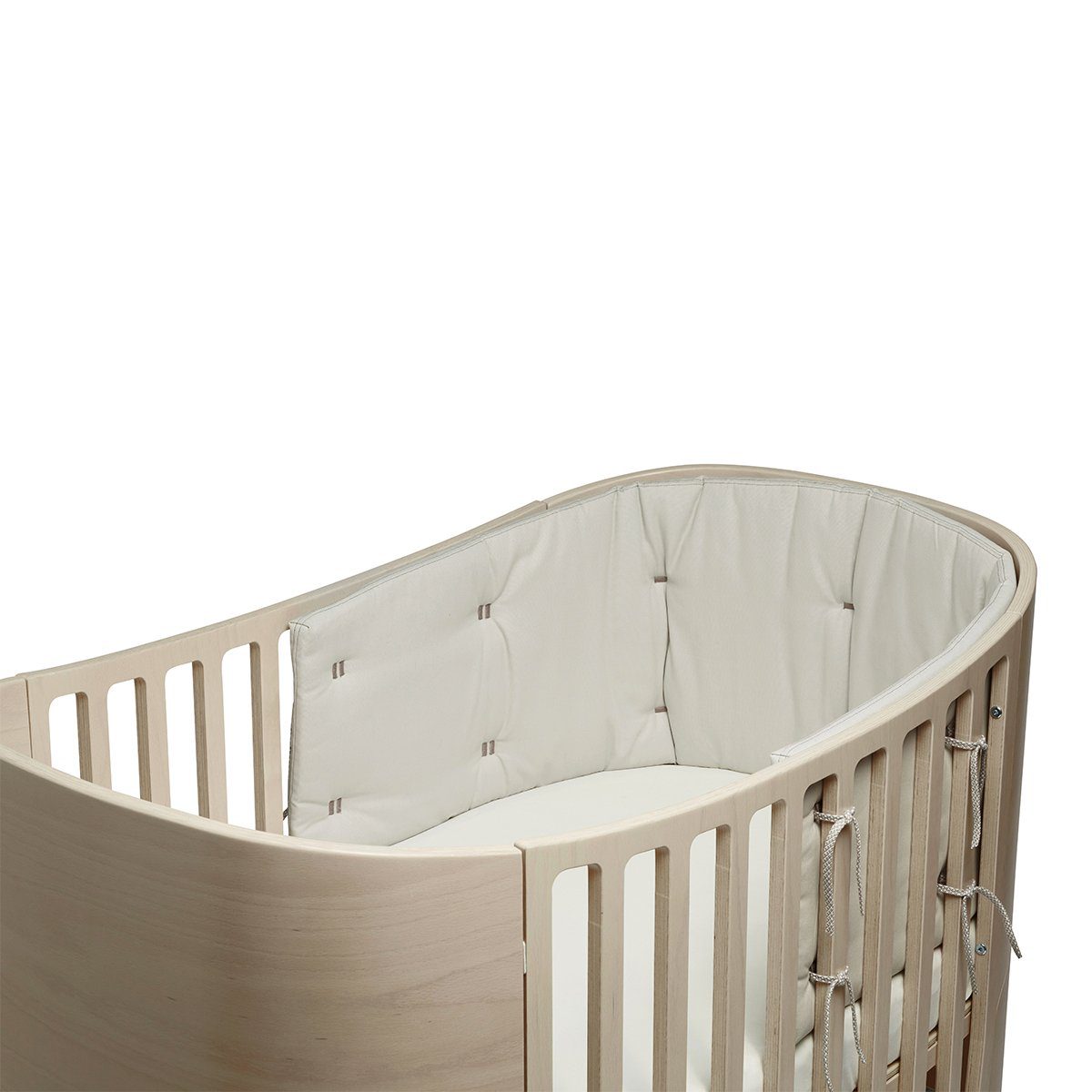 LEANDER Organic Classic Cot Bumper for Baby Crib - Soft & Breathable Cappuccino Color - Safe Nursery Bedding for Newborns & Toddlers - Perfect for Nursery Decor & Infant Sleep Safety