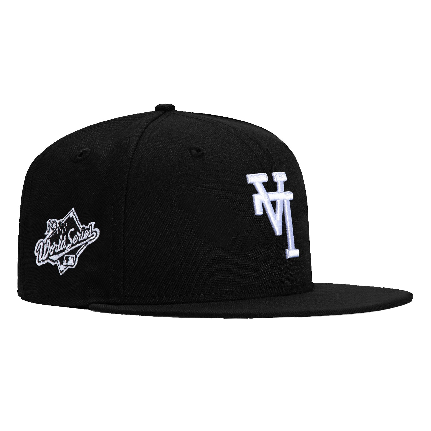 New Era 59Fifty Los Angeles Dodgers 1988 World Series Patch Upside Down Snapback Hat - Black & White Adjustable Baseball Cap for Men & Women - Perfect for Sports Fans, Game Day & Streetwear Fashion