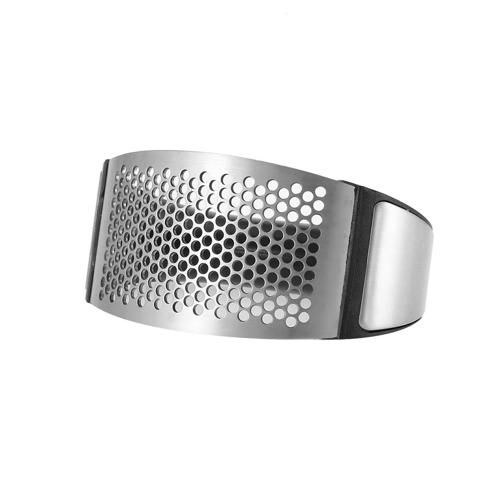 Premium Stainless Steel Garlic Press - Heavy Duty Garlic Crusher, Mincer & Masher with Ergonomic Handle - Professional Kitchen Gadget for Chopping, Squeezing & Smashing Garlic - Perfect for Cooking, Baking & Meal Prep