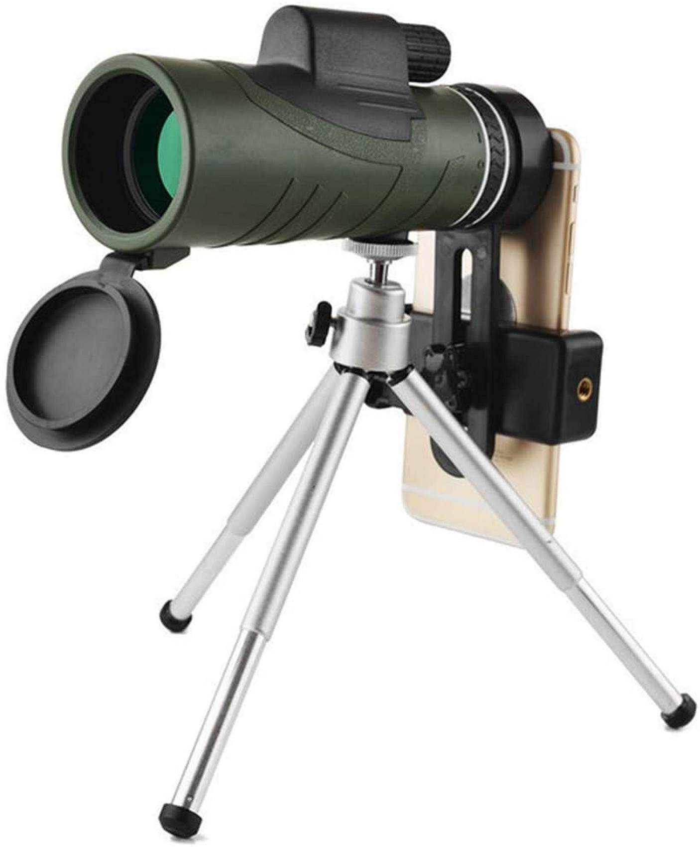 10X42 High Power HD Compact Waterproof Monocular Telescope - Fully Multi-Coated Optical Glass Lens, Smartphone Adapter & Tripod Compatible for Bird Watching, Hunting, Hiking & Outdoor Adventures