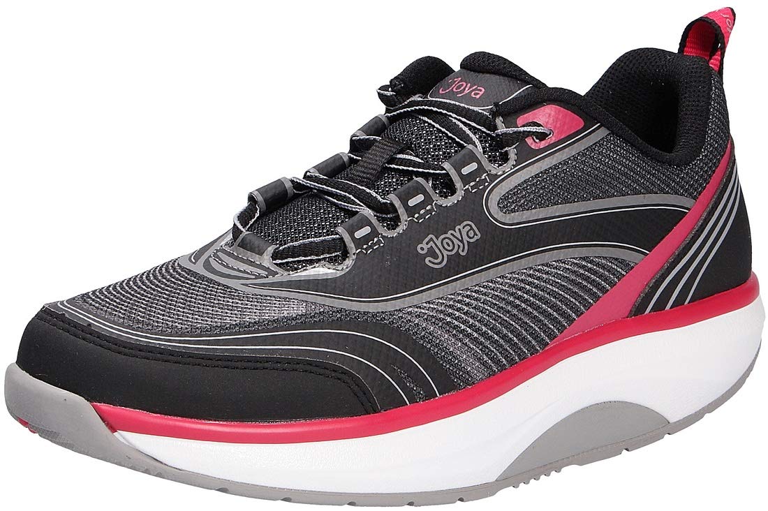 JOYA ID Zoom II Women's Black & Pink Textile Walking Shoes - Lightweight Comfortable Sneakers for Women, Perfect for Walking, Running, Gym Workouts and Daily Wear
