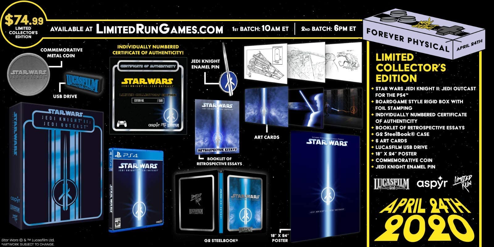 Limited Edition Star Wars Jedi Knight II: Jedi Outcast PS4 Game - Premium Collector's Version for Fans | Action-Adventure Gaming Experience for Sci-Fi Enthusiasts