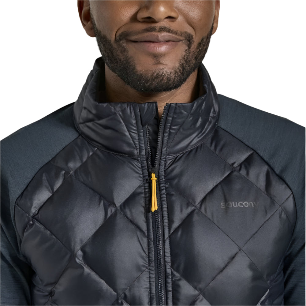 Saucony Men's Boulder Oysterpuff Jacket - Lightweight Waterproof Running Jacket for Outdoor Activities - Perfect for Hiking, Jogging & Cold Weather Protection