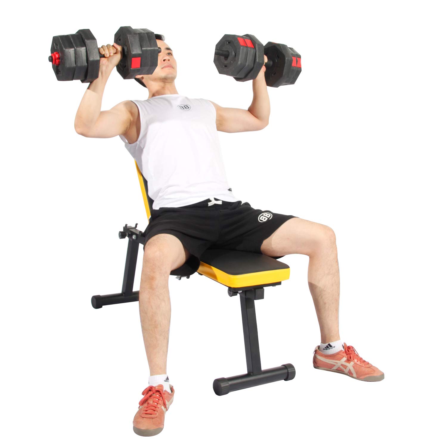SogesGame Adjustable Foldable Weight Bench for Home Gym - Full Body Workout Equipment for Strength Training & Exercise | Perfect for Home Fitness, Bodybuilding & CrossFit Workouts