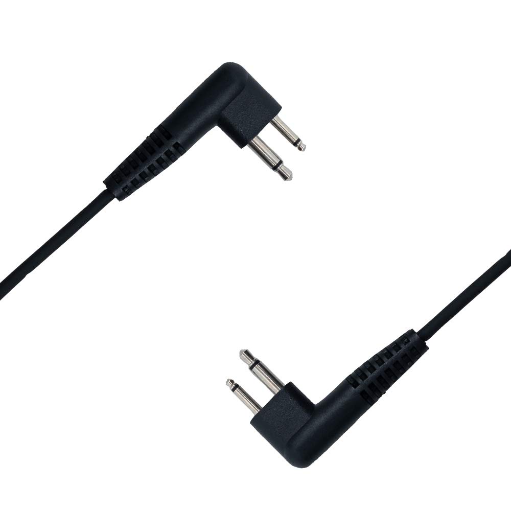 10 Pack G-Shape Earpiece Headset with Mic & PTT - Compatible with Motorola CP200D, RDM2070D, CP200, CP185 Walkie Talkie & 2-Way Radios (2 Pin Connector) - Ideal for Security, Construction & Event Communication