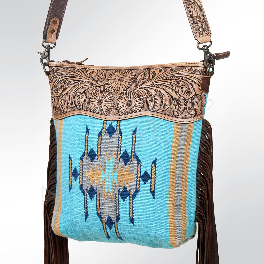 American Darling Genuine Turquoise Leather Purse - Stylish Crossbody Bag for Women, Perfect for Work, Travel & Everyday Use