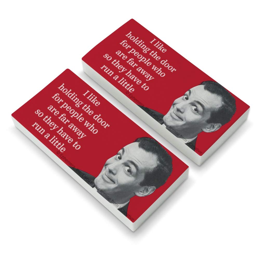 Funny Novelty Eraser Set of 2 - 'I Like Holding The Door' Humor Gift for Office Workers & Students - Perfect for Prank Gifts, Desk Decor, and Stress Relief