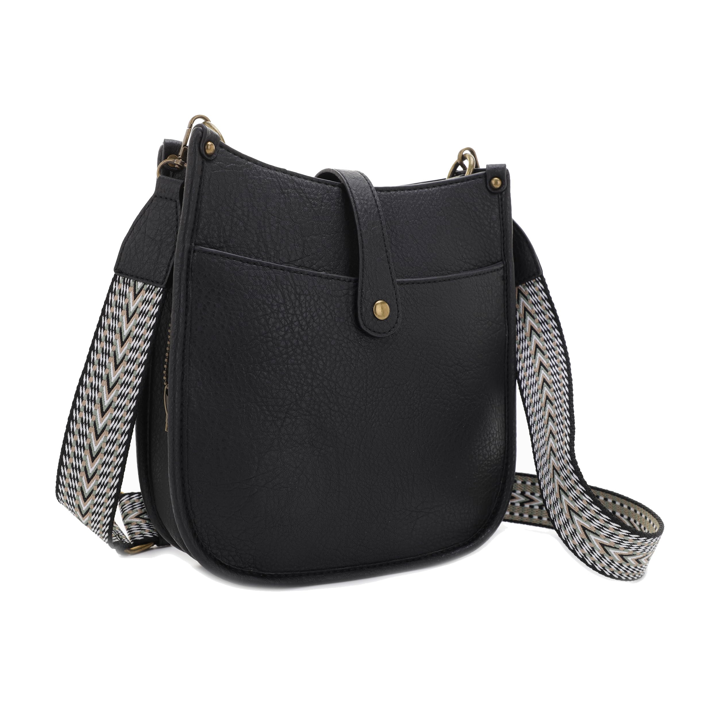 JESSIE & JAMES Chelsea Concealed Carry Crossbody Bag - Secure Lock & Key Hobo Purse with Adjustable Wide Webbing Shoulder Strap | Perfect for Travel, Shopping & Everyday Use