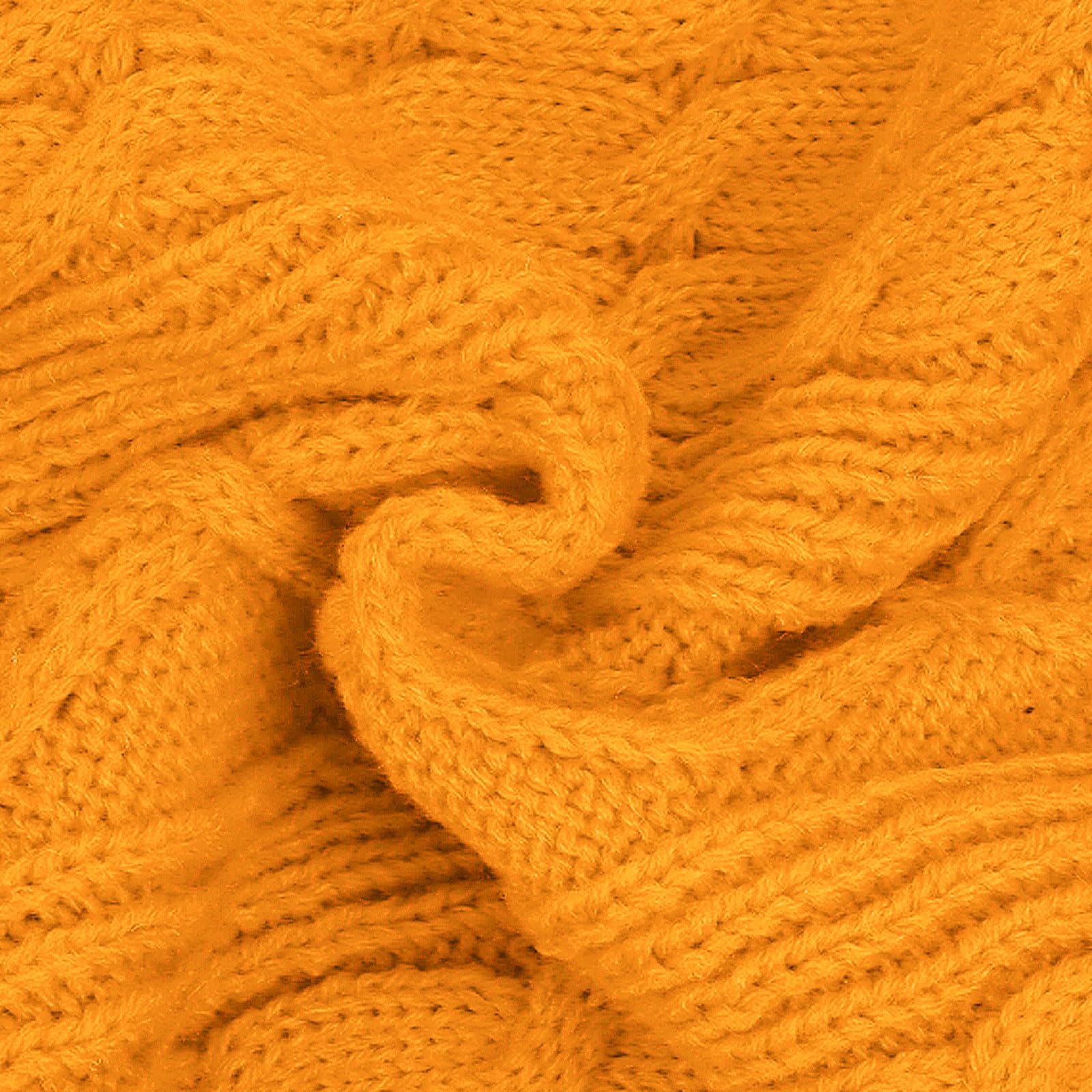 KYEESE Warm Knit Dog Sweater for Small & Medium Dogs - Turtleneck Pullover Winter Coat for Puppies, Boys & Girls (Yellow, Size L) - Perfect for Cold Weather Walks & Indoor Comfort