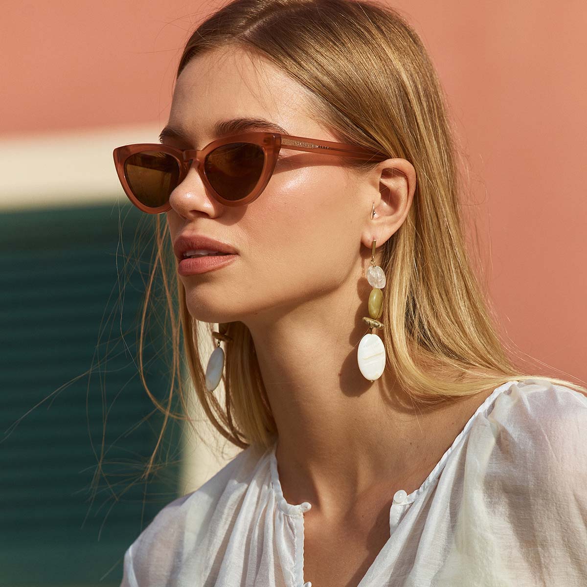 Villain Sunglasses for Women - Stylish Rose Gold Frame UV Protection - Perfect for Outdoor Activities, Beach, and Fashion