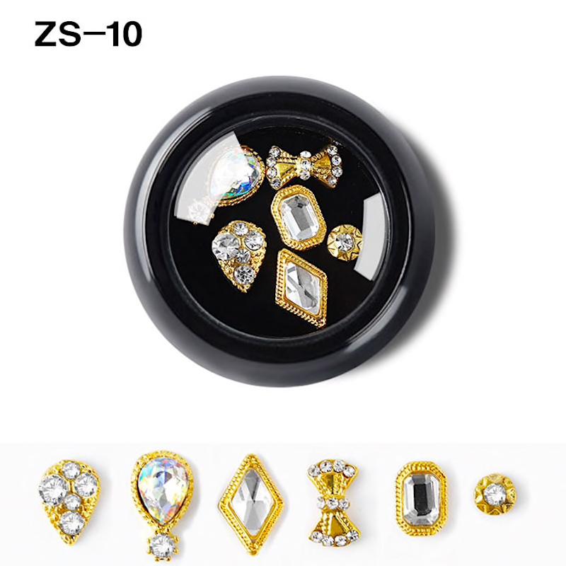 3D Nail Art Rhinestone Charms - Mixed Shapes & Sizes for DIY Nail Designs - Perfect for Manicures, Pedicures, and Nail Salon Decorations
