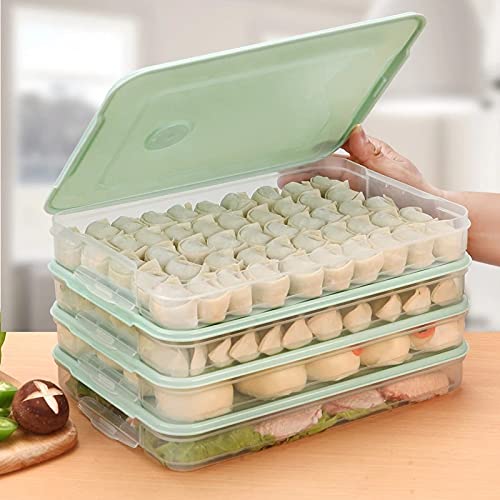Stackable Microwave-Safe Refrigerator Food Storage Containers - BPA-Free Kitchen Organizer for Vegetables, Eggs & Dumplings | Space-Saving Fridge Box with Lid (Pink) - Perfect for Meal Prep, Leftovers & Small Kitchen Organization
