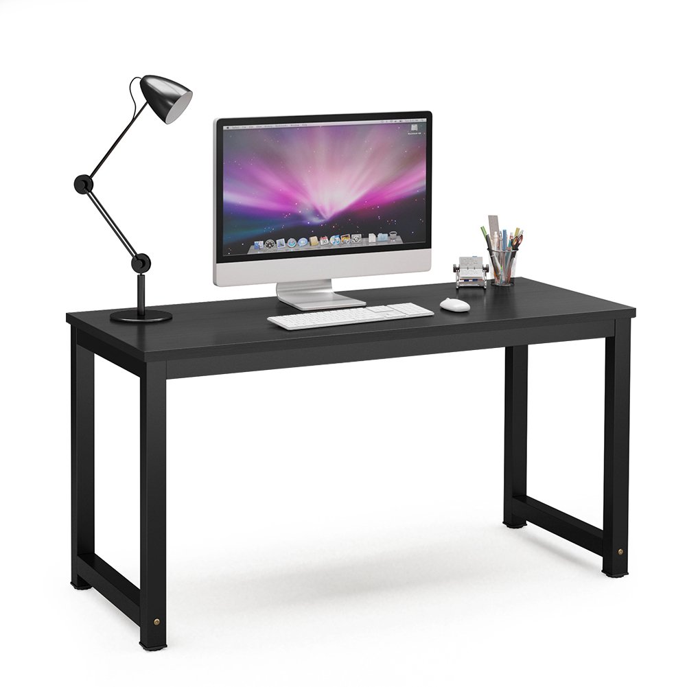 Tribesigns 55 Inch Large Computer Desk - Sturdy Office Desk with Black Frame for Home Office, Study, and Writing | Perfect for Work, Gaming, and Remote Learning