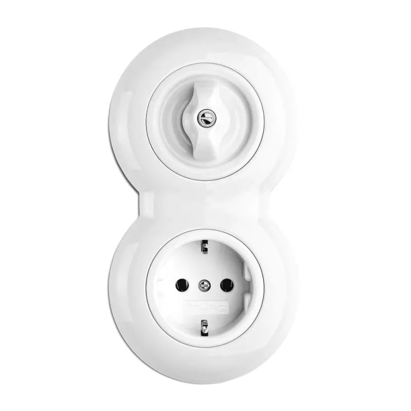 Eluttag Simple Porcelain Dinnerware Set - Elegant White Ceramic Plates & Bowls for Home Dining, Restaurants & Special Occasions