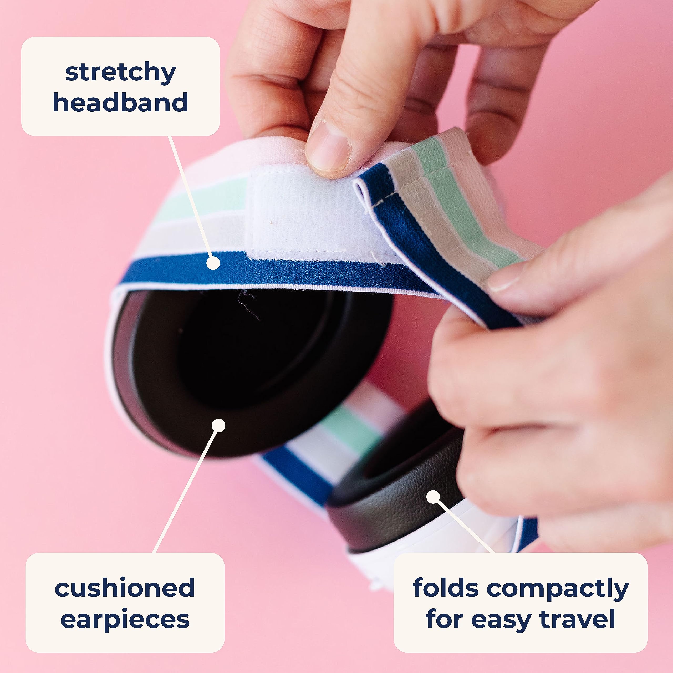Noise Canceling Baby Headphones for Infants & Toddlers - Soft Ear Protection Earmuffs for Airplane Travel, Concerts & Daily Use - Safe Hearing Protection for Kids 0-3 Years