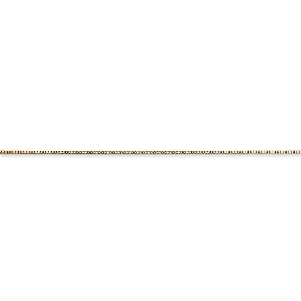 18K Solid Yellow Gold 0.5mm Box Chain Necklace with Lobster Clasp - Elegant Minimalist Jewelry for Women, Perfect for Everyday Wear, Gifts & Special Occasions