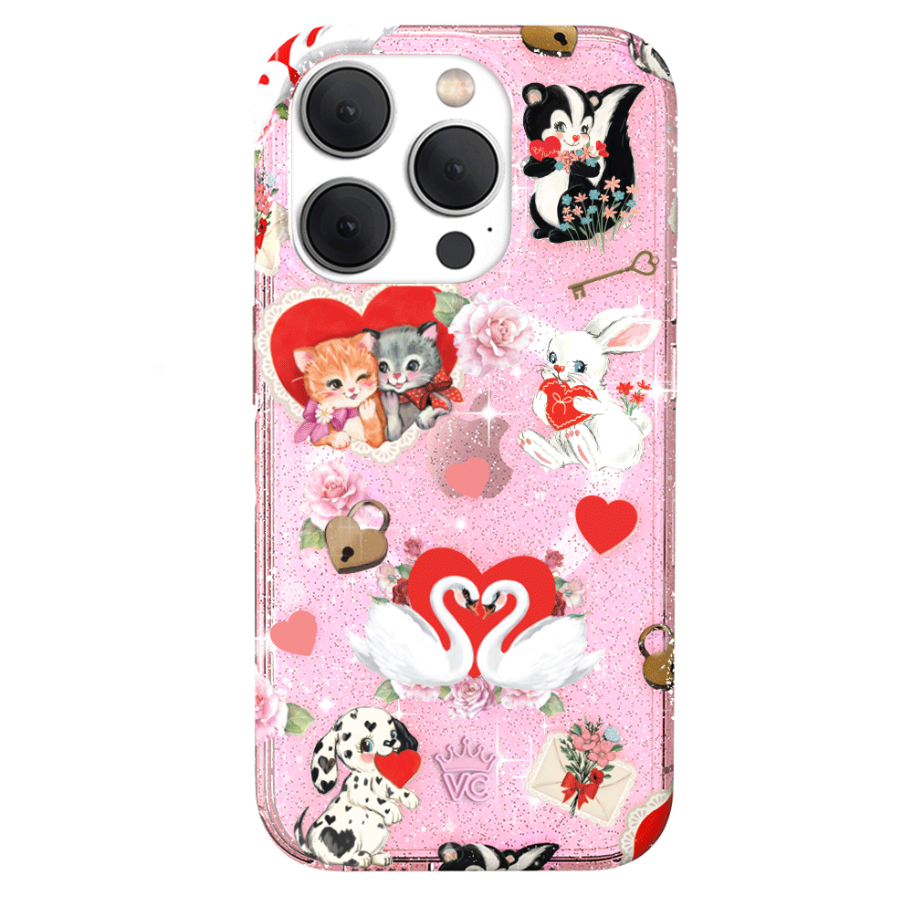 Sparkle Love Letter Glitter iPhone Case - Elegant & Protective Phone Cover for iPhone 13/14/15 Pro Max - Perfect for Valentine's Day, Anniversaries & Romantic Gifts
