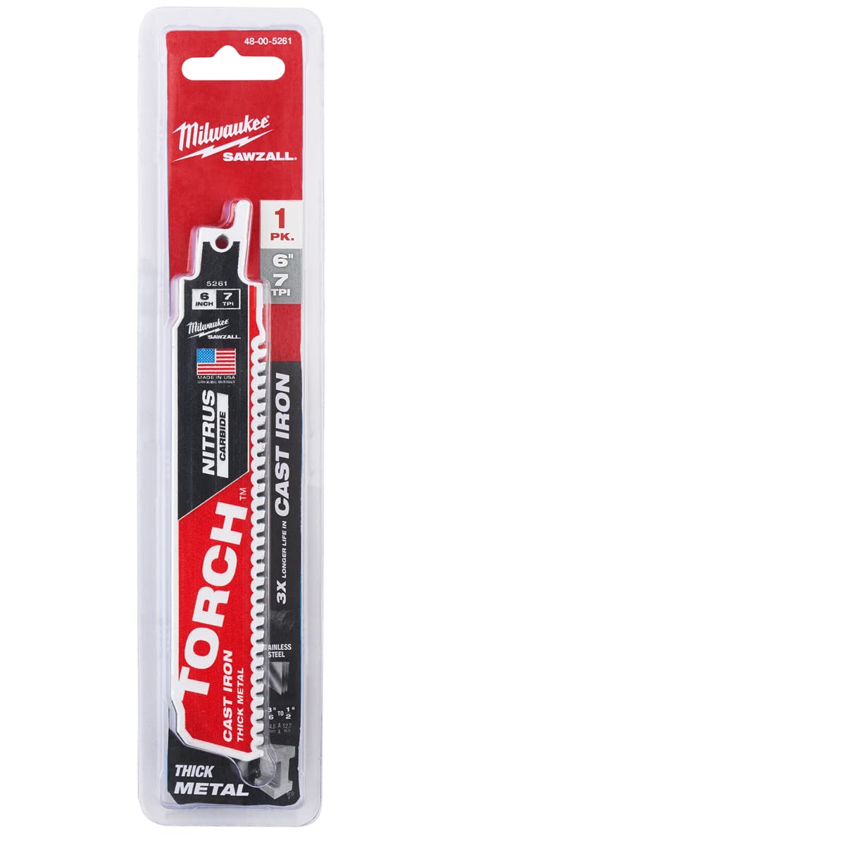 Milwaukee Torch™ NITRUS Carbide Tipped 150mm - Heavy Duty Cutting Tool for Metal, Wood & Plastic - Perfect for Construction, DIY & Industrial Projects