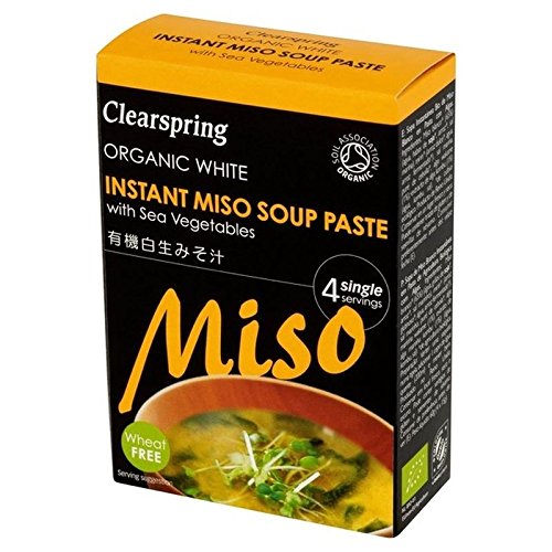 Organic White Miso Instant Soup Paste 4 x 15g - Pack of 2 | Japanese Fermented Soybean Seasoning for Ramen, Hot Pot & Quick Meals | Vegan & Gluten-Free