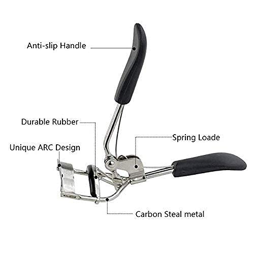 Professional MeeTo Eyelash Curler - Best Eyelash Curling Tool for Women with Small Lashes | Salon-Quality Eye Makeup Accessory with Comfortable Handle | Perfect for Daily Use, Special Occasions & Travel