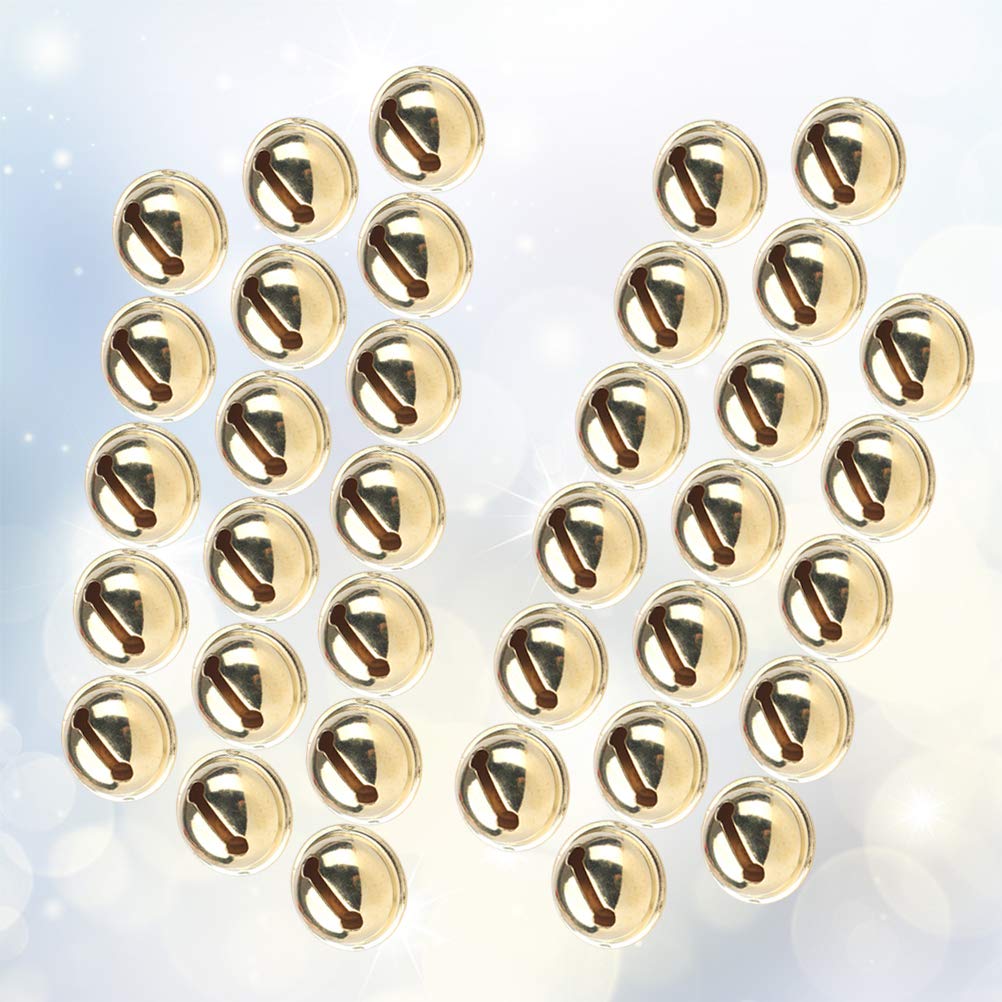 BESPORTBLE 100Pcs Golden Rustic Jingle Bells for Christmas DIY Crafts, Holiday Decorations, Sleigh Ornaments, Pet Christmas Tree Decor, Festive Home & Party Decoration