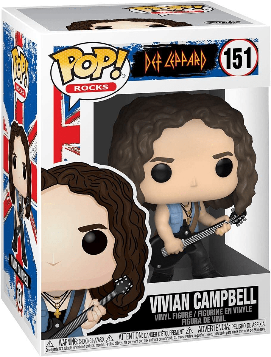 Def Leppard Vivian Campbell Funko Pop Vinyl Figure #151 - Official Music Merchandise for Rock Fans & Collectors - Perfect for Display, Gifts, and Music Memorabilia Collections