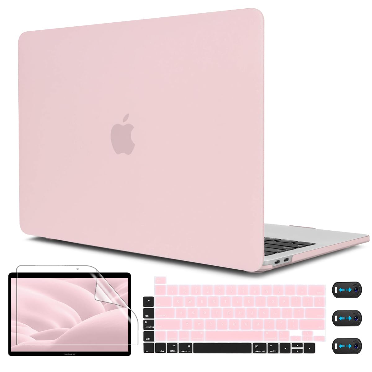 CISSOOK Hard Shell Case & Keyboard Cover for MacBook Pro 13 inch (2016-2024) with Touch Bar - Baby Pink Protective Laptop Cover | Perfect for School, Work & Travel