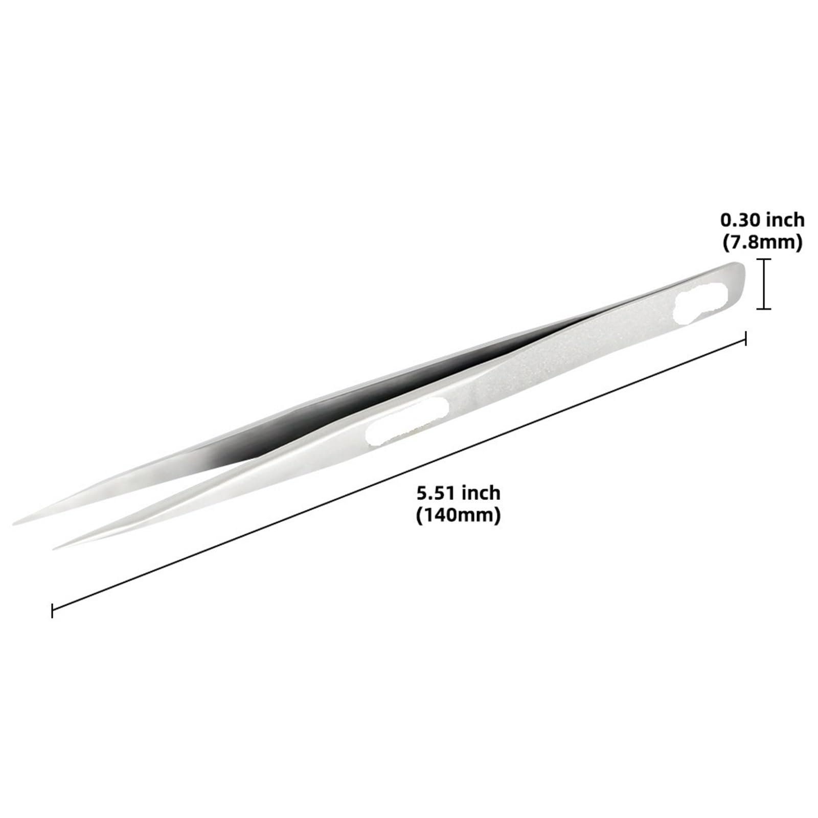 Professional Stainless Steel Hair Removal Tweezers - Precision Curved & Straight Tip Tweezers for Eyebrows, Splinters & Electronics Repair - Durable Beauty & Industrial Hand Tools for Salon, Home & Workshop Use