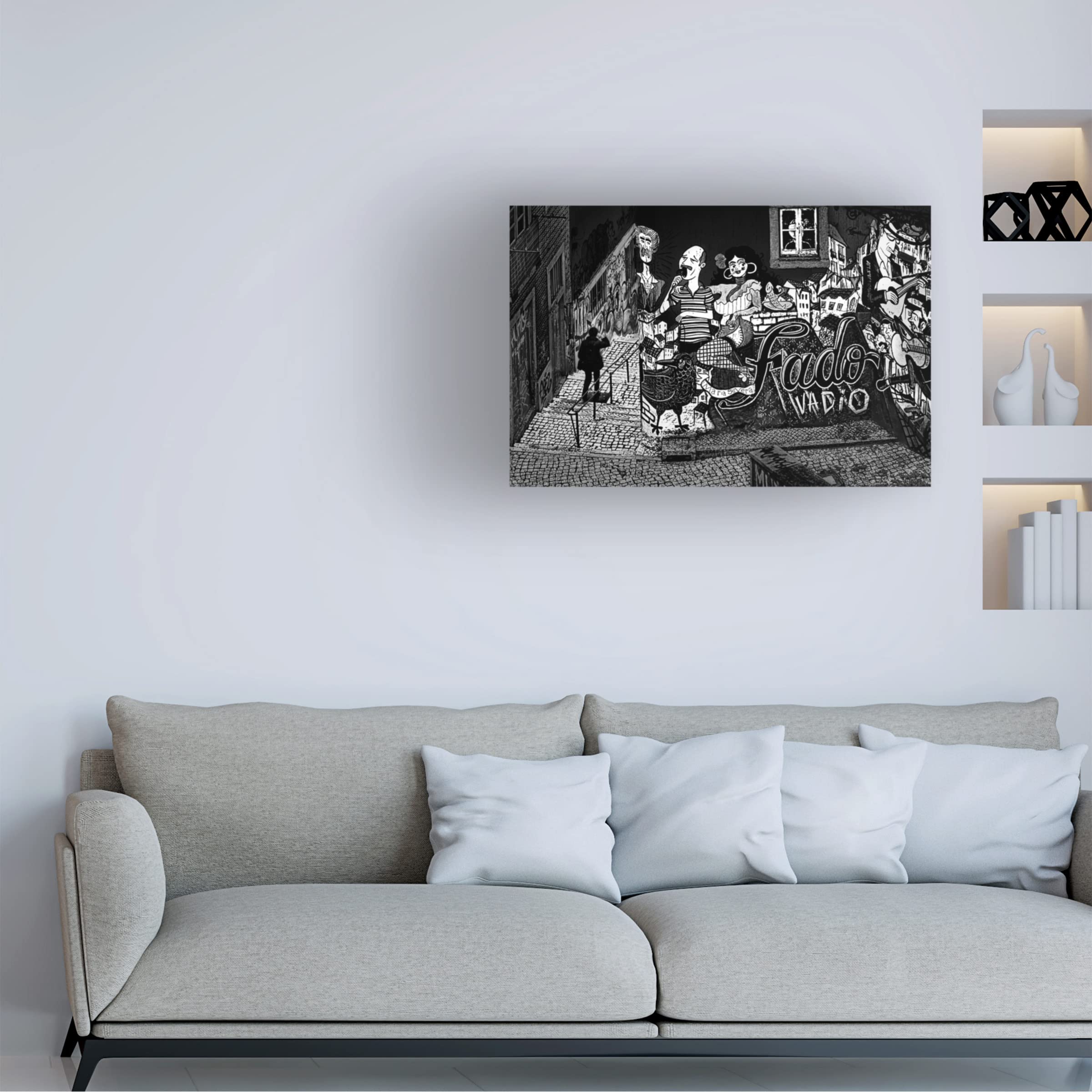 Trademark Fine Art 'Behind These Walls' Canvas Wall Art Print by Paulo Abrantes - Modern Home Decor for Living Room, Bedroom & Office