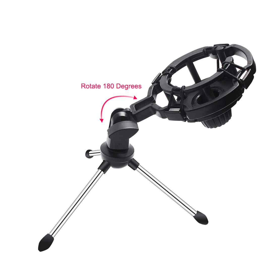 Professional AKT Condenser Microphone with Stand - Studio Quality PC Microphone for Recording, Podcasting, Streaming & Voice Chat (Perfect for Home Studios, Gaming Setups & Content Creation)