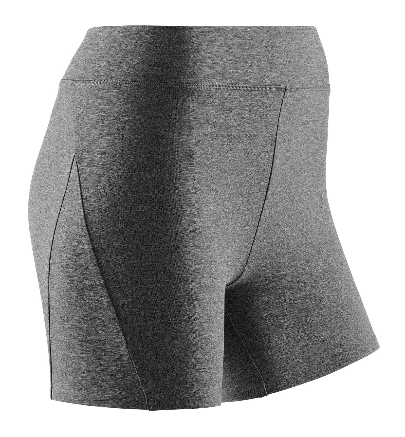 CEP Training Active Shorts for Women - Breathable & Comfortable Workout Shorts in Grey Melange (Size XL) - Perfect for Running, Yoga & Gym Sessions