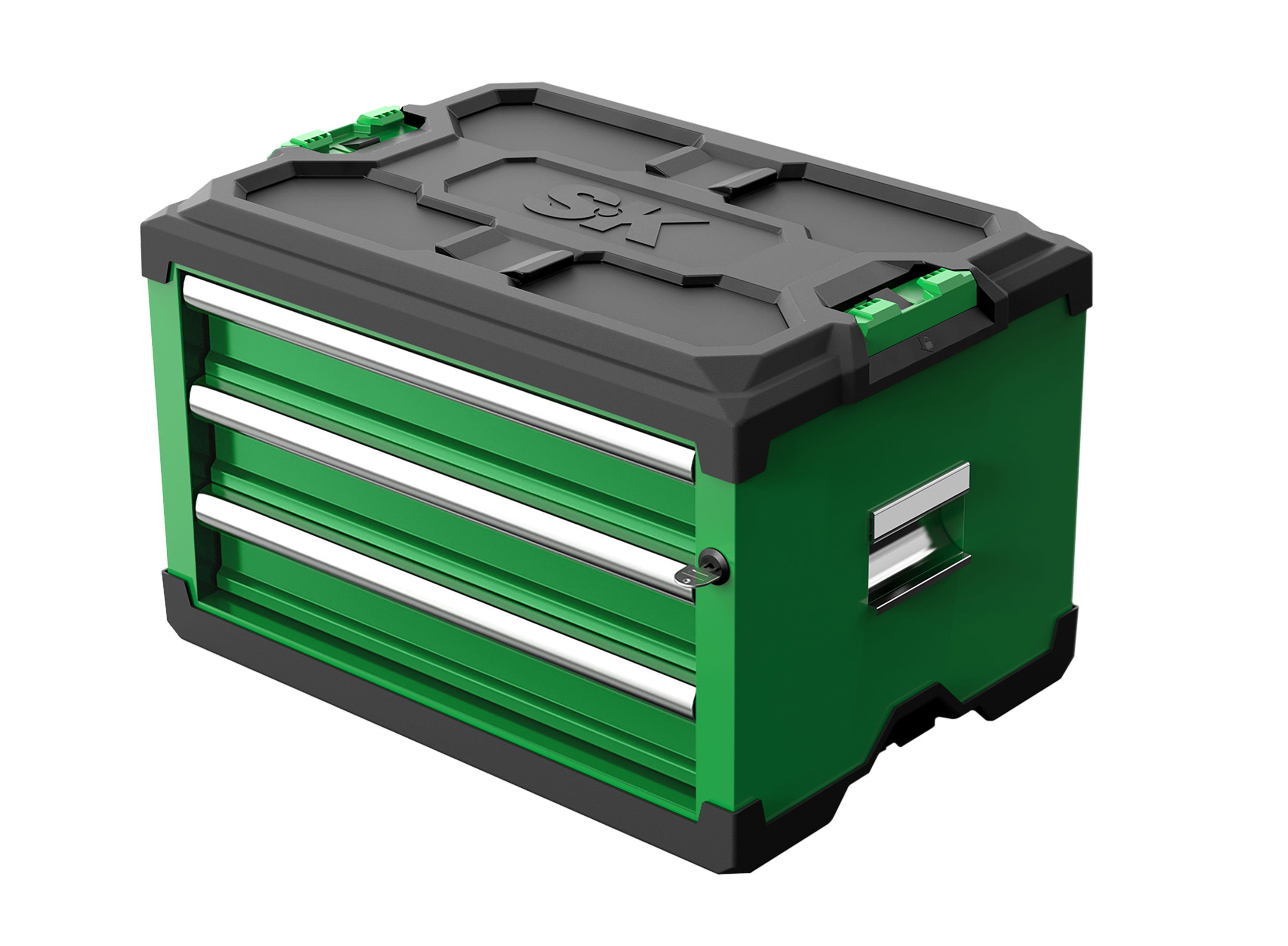 Modular Stackable Storage Tool Box - 3 Drawer Steel Tool Organizer for Garage, Workshop & Home DIY Projects | Heavy Duty Metal Tool Chest for Tools, Hardware & Accessories