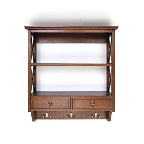2-Drawer Wooden Display Rack - Organize Jewelry, Cosmetics & Small Items - Perfect for Retail Stores, Boutiques & Home Decor (Brown, Model 770133)