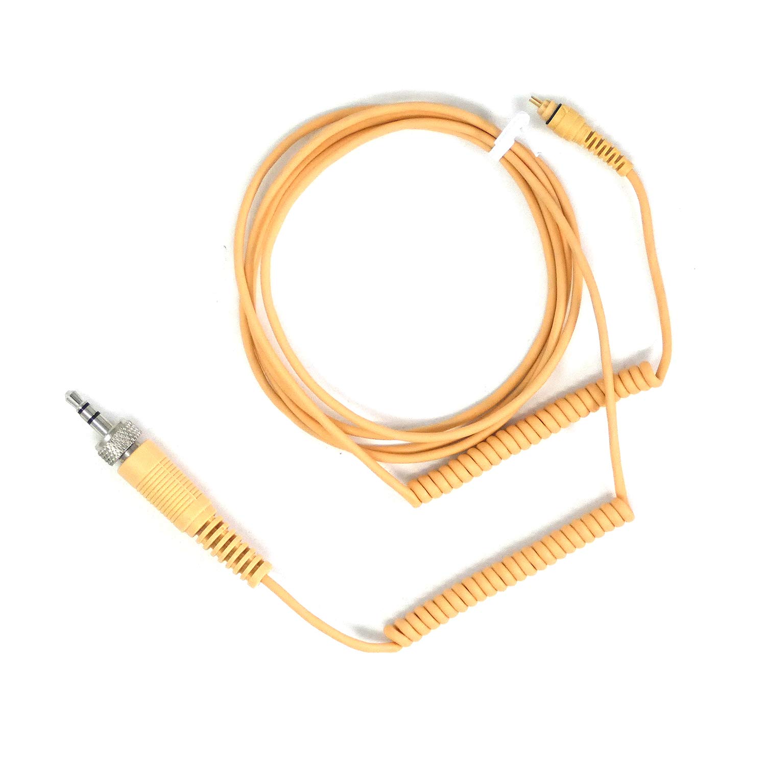 U-Voice UVG20 Professional Tan Headset Microphone with Detachable Coiled Cable - Compatible with Sennheiser Headsets - Ideal for Podcasting, Gaming & Live Streaming