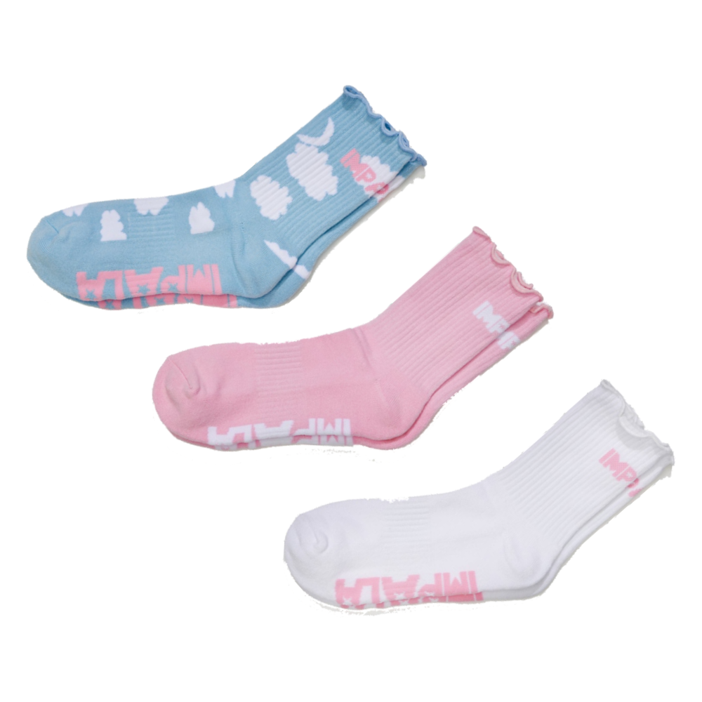 Impala Frill Skate Socks 3 Pack - Cute Ankle Socks for Roller Skating, Ice Skating & Dance - Soft & Comfortable for Sports & Casual Wear