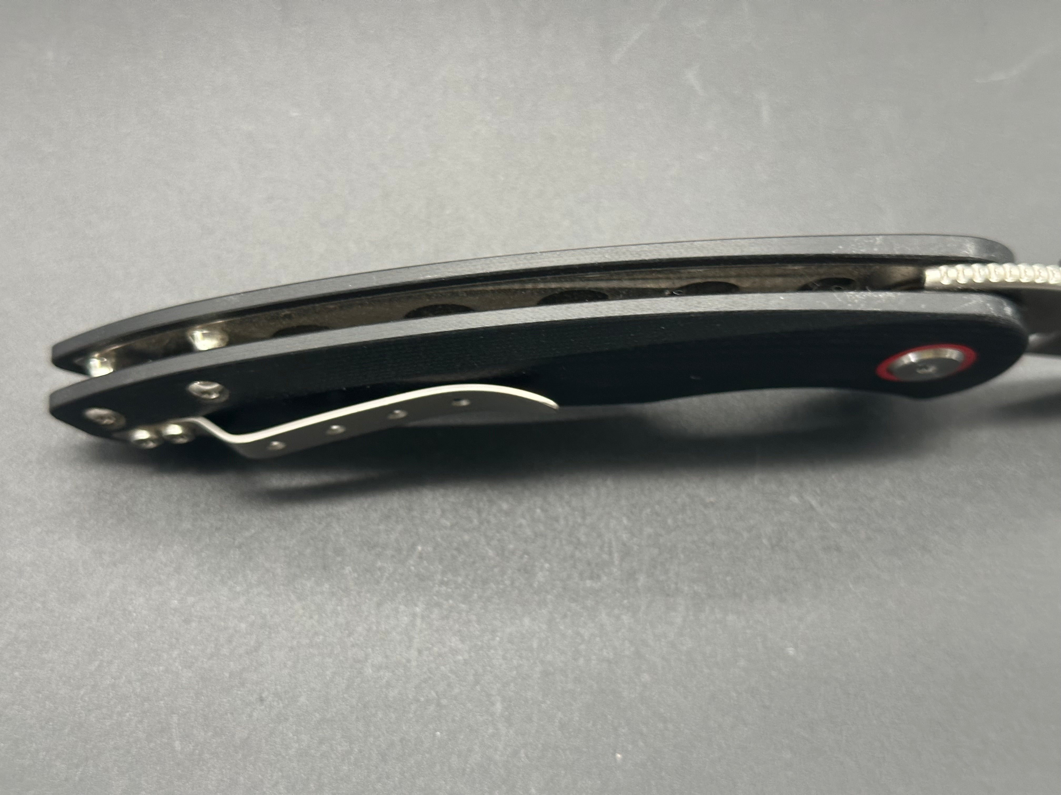 Red Horse Knife Works Hell Razor - Black G10 Folding Pocket Knife | EDC, Outdoor Survival & Tactical Use