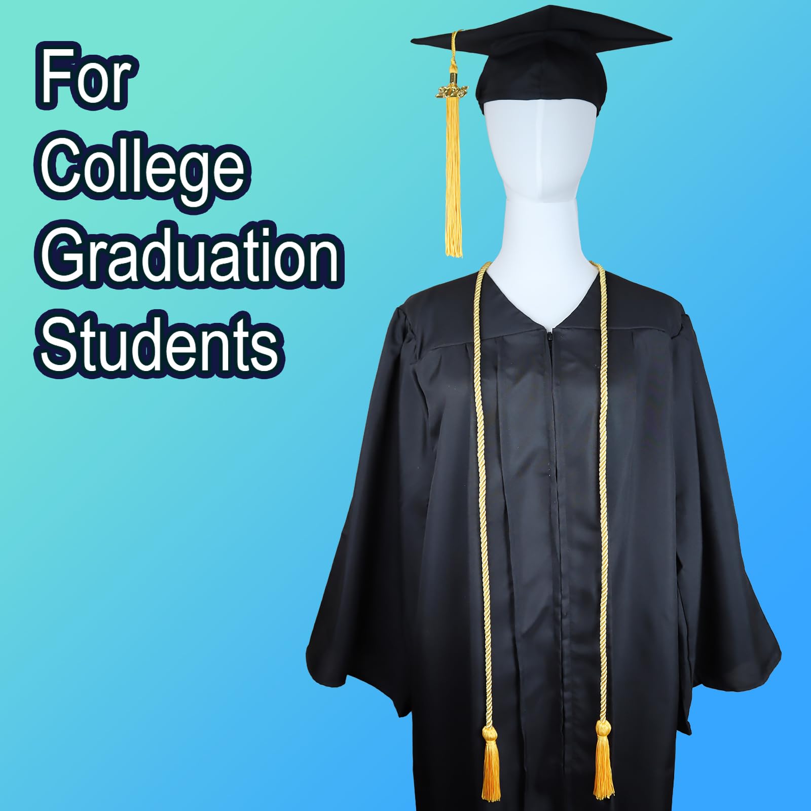 68 Inch Graduation Honor Cord for College & University Students - Perfect for Commencement Ceremonies & Academic Achievements