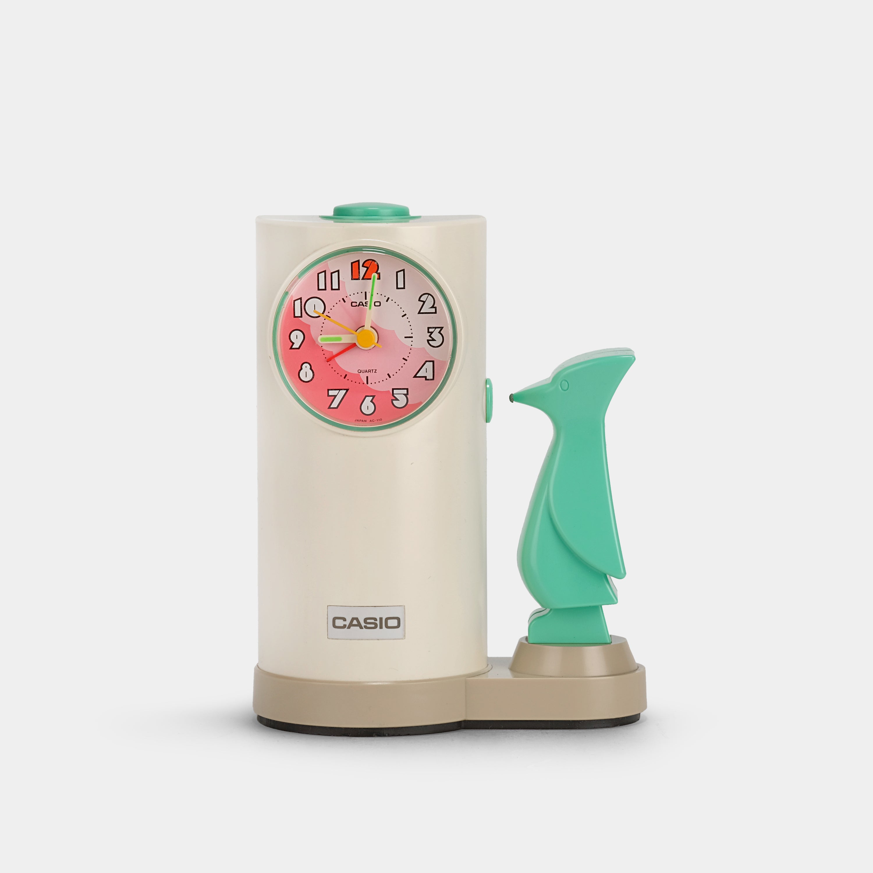 Casio AC 110 Woodpecker Alarm Clock - Digital LED Display with Snooze Function | Perfect for Bedroom, Office, and Travel Use