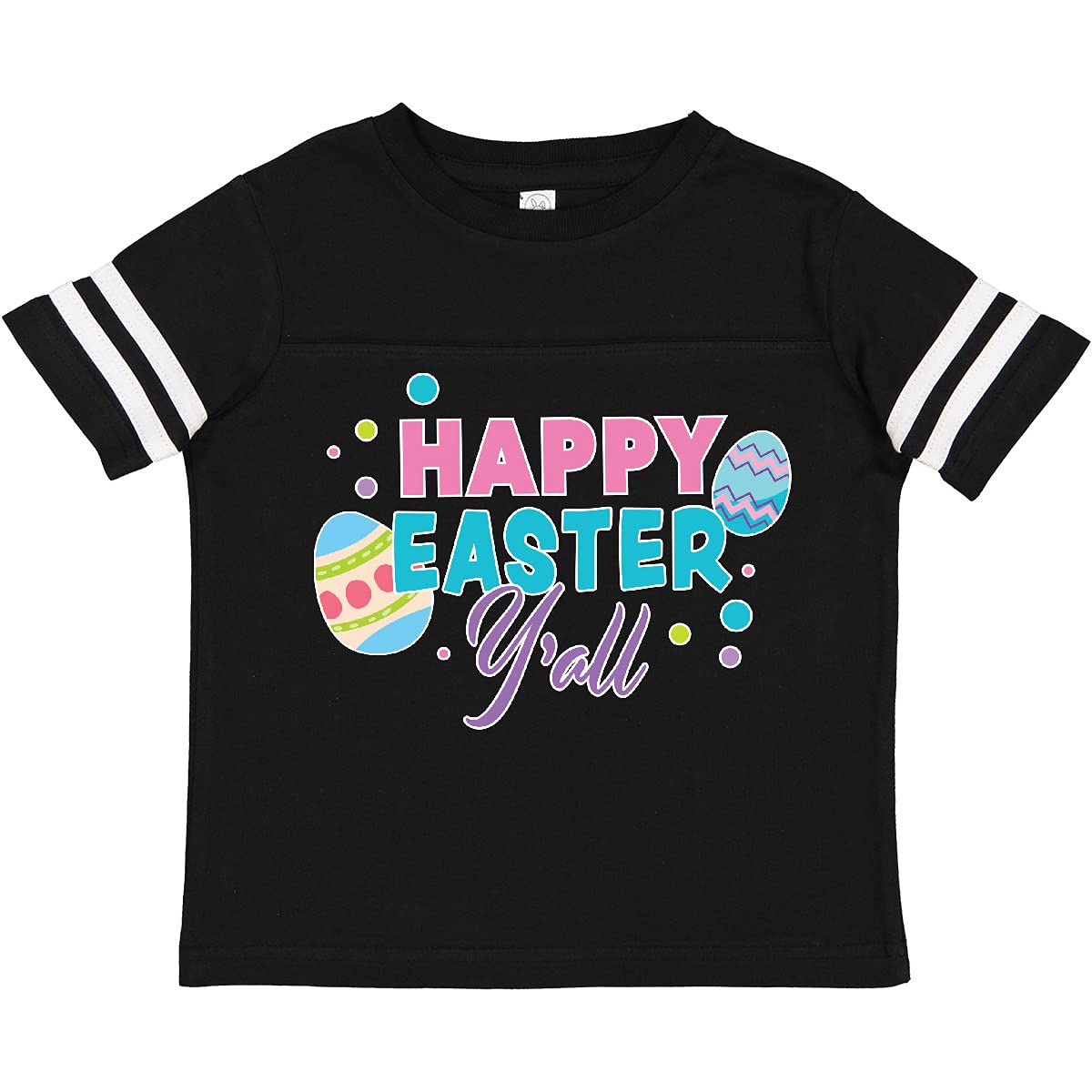 Inktastic Happy Easter Y'all with Easter Eggs Toddler T-Shirt - Cute Easter Outfit for Kids, Boys & Girls - Perfect for Easter Egg Hunts, Family Photos & Spring Celebrations
