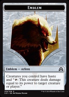 Magic The Gathering - Arlinn Emblem (018/018) - Shadows Over Innistrad - Premium MTG Collectible Card for Deck Building & Strategy Games