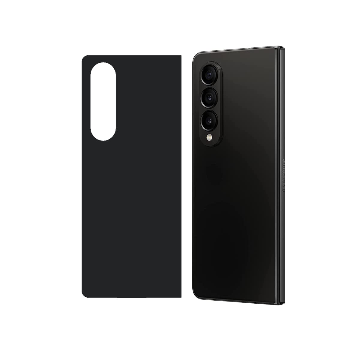 2-Pack Samsung Galaxy Z Fold 4 Screen Protector - 9H Tempered Glass Front Clear & Back Black Protective Film - Perfect for Work, Travel and Daily Use