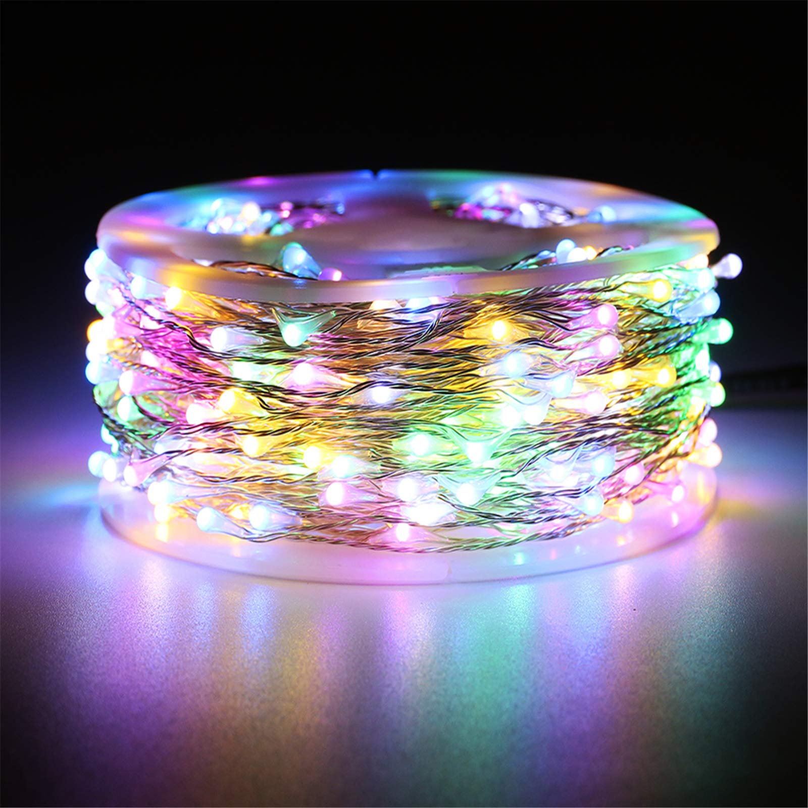 RUICHEN 99 Ft 300 LED Dimmable Fairy String Lights with Remote - Waterproof Silver Wire Twinkle Lights for Indoor & Outdoor Decor | Perfect for Bedroom, Patio, Yard, Christmas, Easter, Wedding & Party Lighting