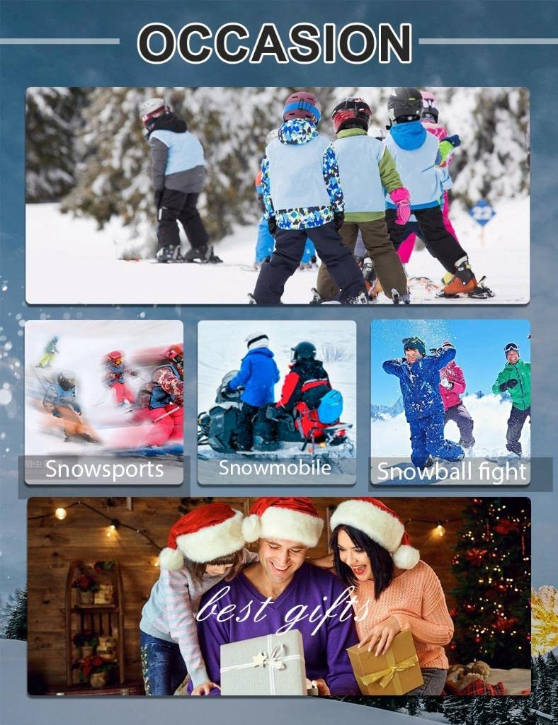 RIUIYELE Kids Ski Suit - Windproof & Waterproof Ski Jacket & Pants Set for Boys & Girls - Winter Snowboarding Outfit for Skiing, Snow Play & Outdoor Adventures