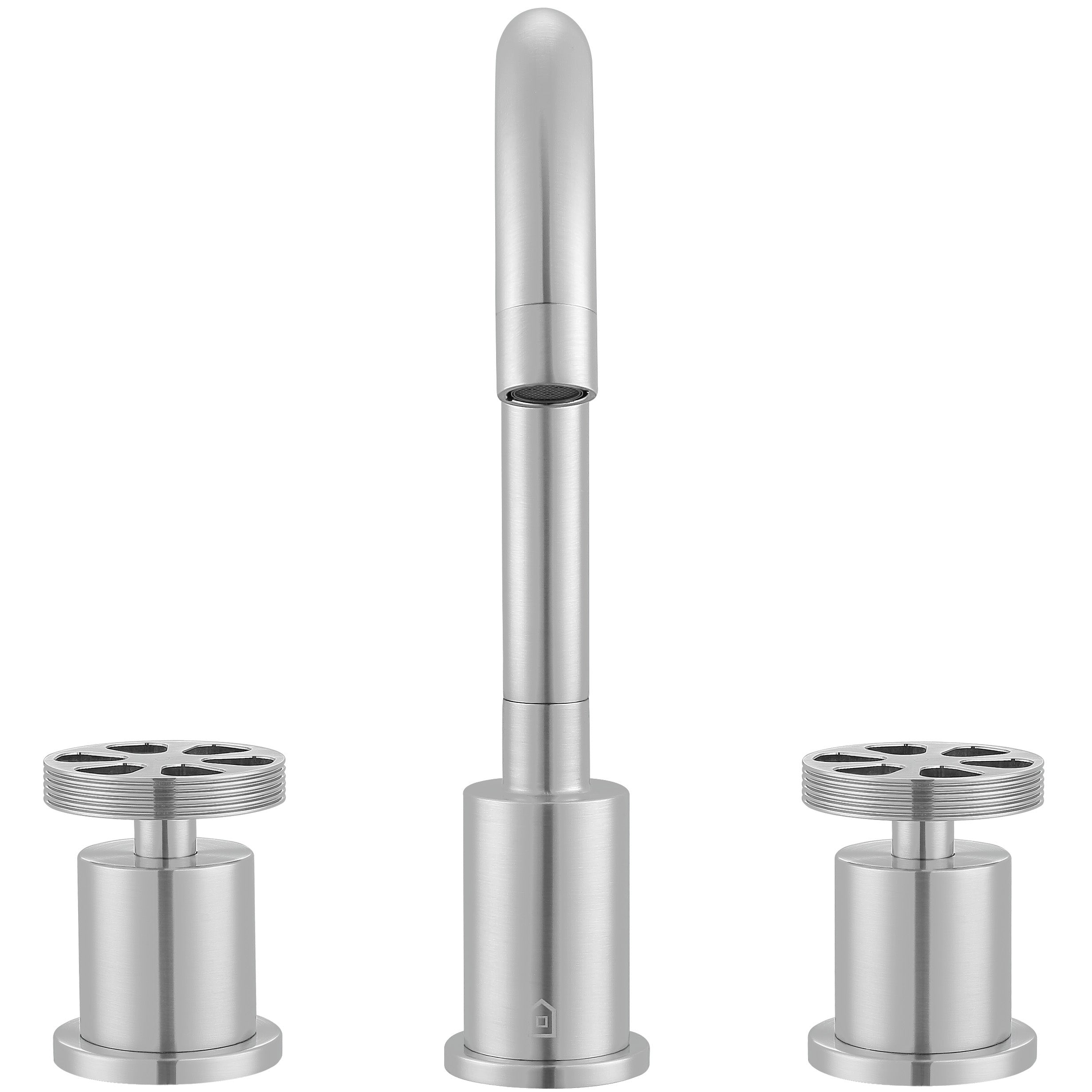 Ancona Nova Series Widespread Bathroom Faucet in Brushed Nickel - Modern Waterfall Design for Vanity Sinks, Perfect for Home & Hotel Bathroom Renovation