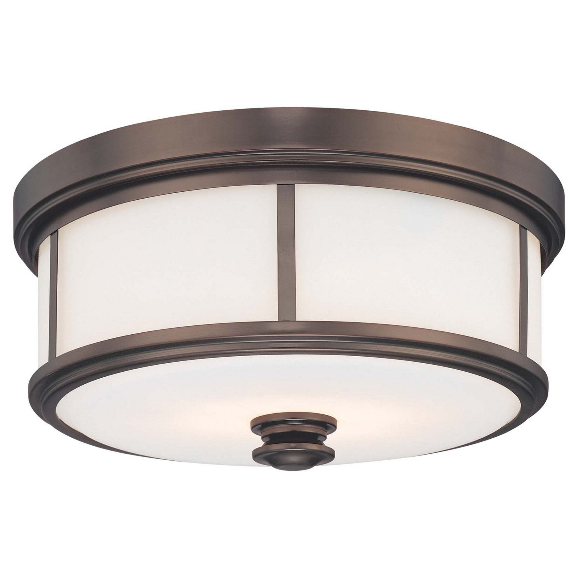 16 in. 3-Light Flush Mount Ceiling Light Fixture - Oil Rubbed Bronze Finish - Perfect for Bedroom, Kitchen, Hallway & Living Room Lighting