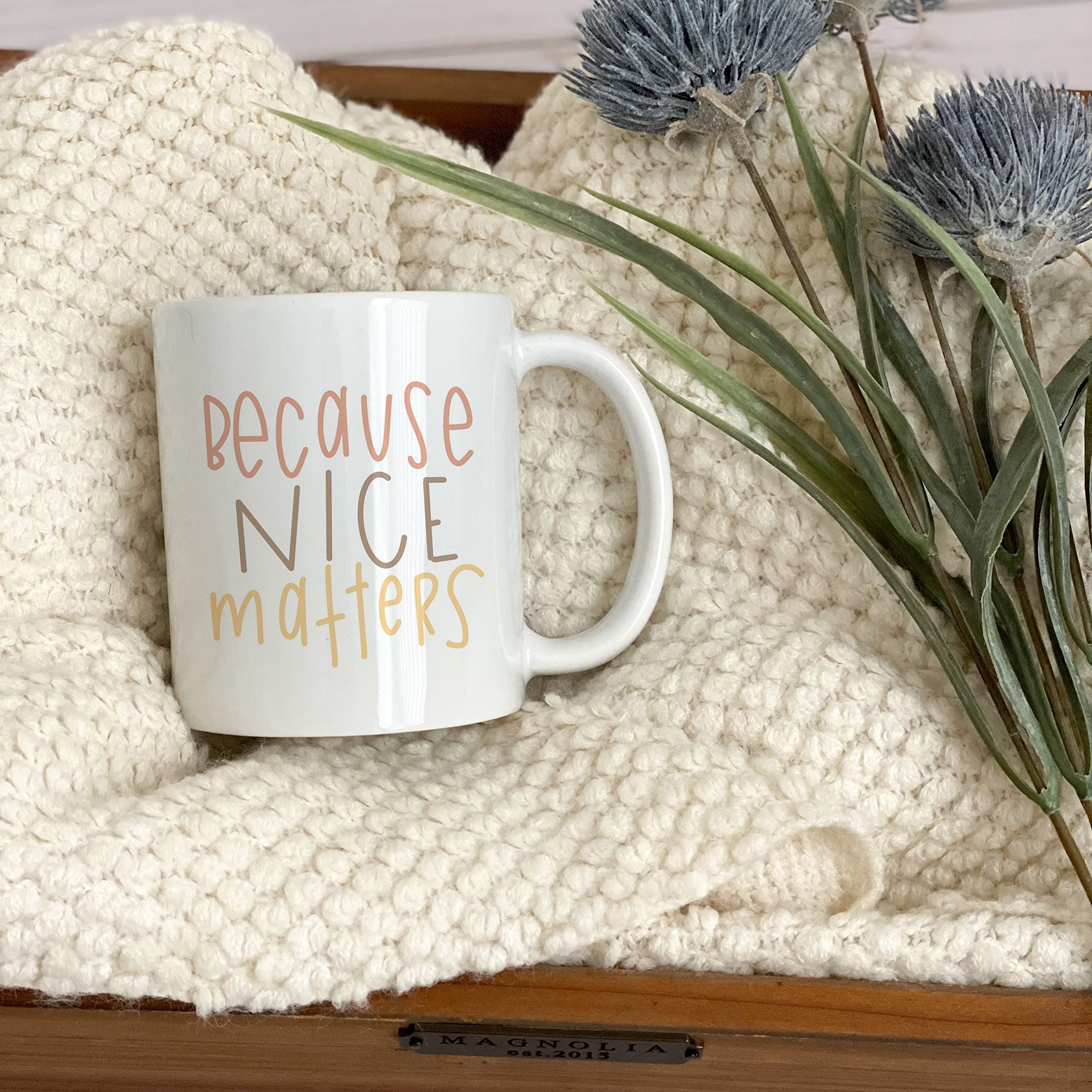 Inspirational Coffee Mugs with Quotes - 11oz Kindness Cup for Office & Home Use
