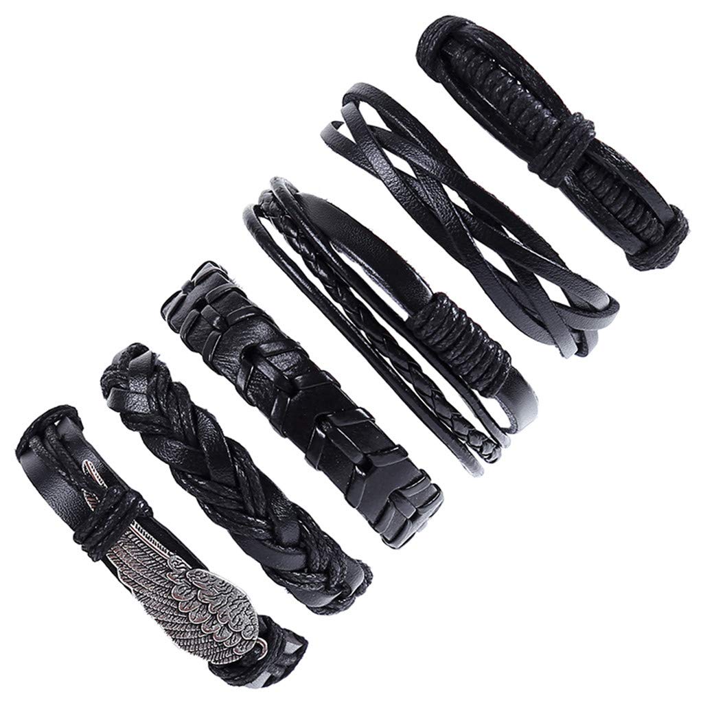 NSQFKALL Women's Vintage Multi-Layer Braided Leather Bracelet - Fashion Jewelry Gift for Her 2022 | Perfect for Casual Wear, Date Nights & Special Occasions