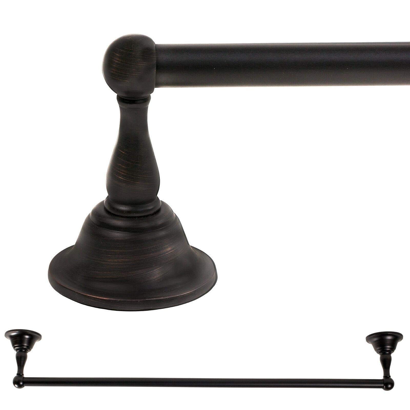Popel 32-Inch Oil Rubbed Bronze Towel Bar - Bathroom Hardware Accessory for Bath, Kitchen & Home Decor - Durable Brown Towel Rack Holder (3494799) - Perfect for Bathrooms, Kitchens, and Laundry Rooms