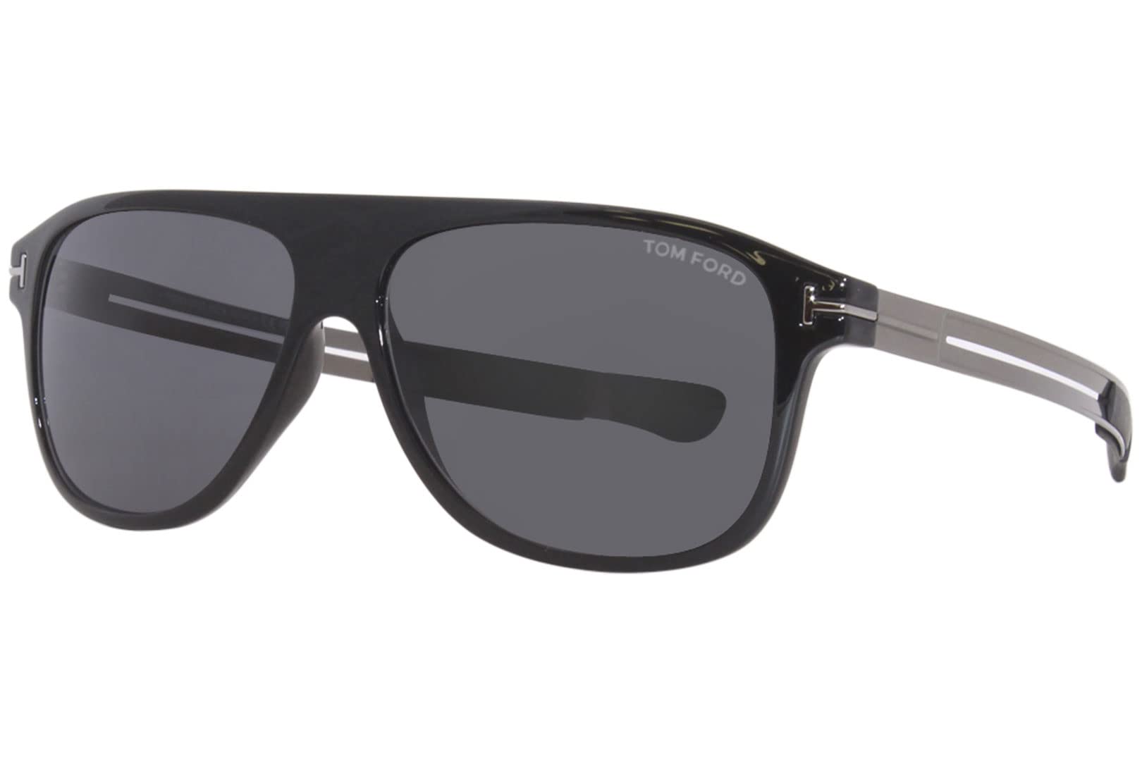 Tom Ford FT 0880 Todd 01A Sunglasses - Shiny Black Frame with Smoke Lenses for Men | UV Protection & Polarized | Perfect for Driving, Beach & Outdoor Activities