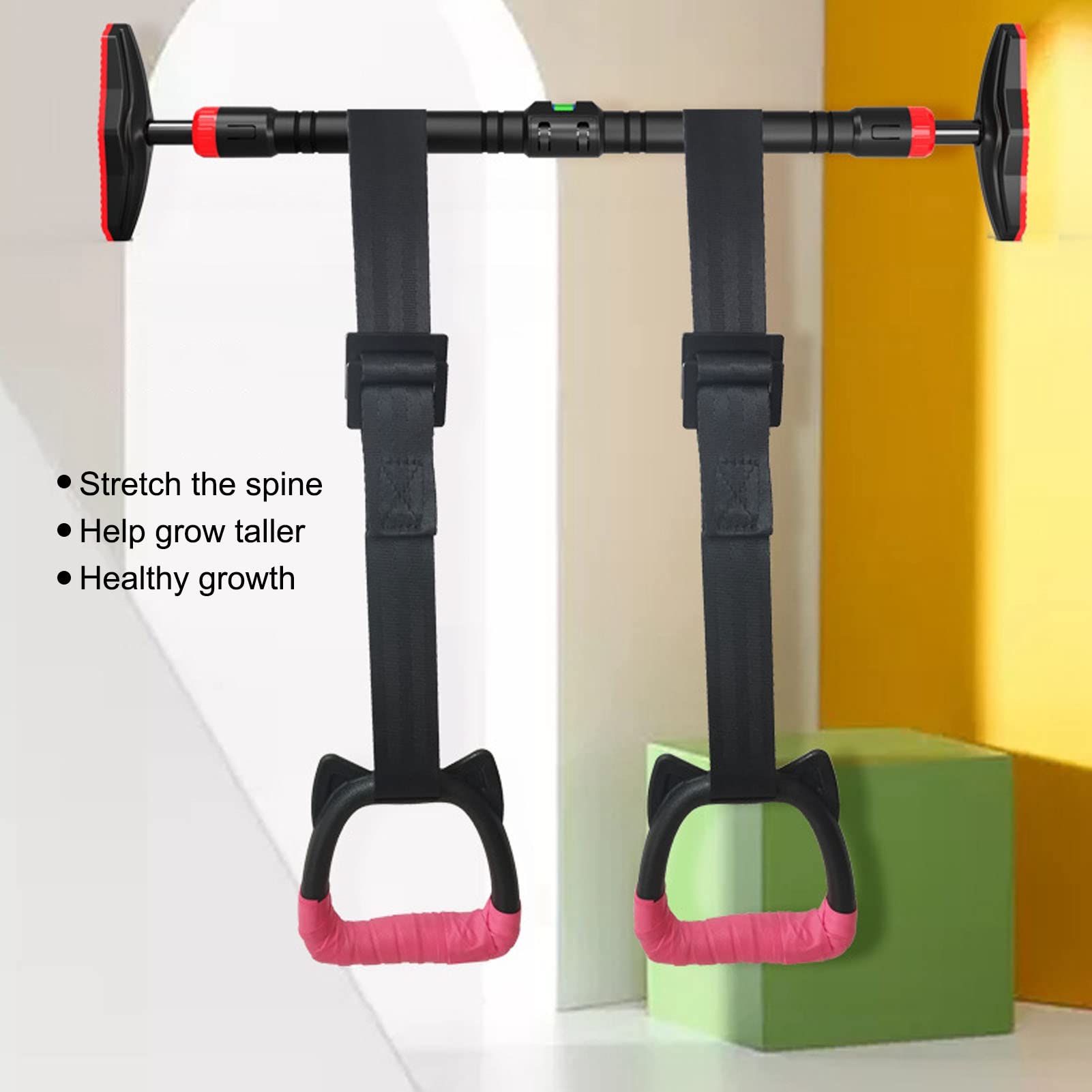 Adjustable Gymnastic Rings with Buckle Straps for Pull Up & Strength Training - Perfect for Home Gym, Outdoor Workouts & Kids Exercise
